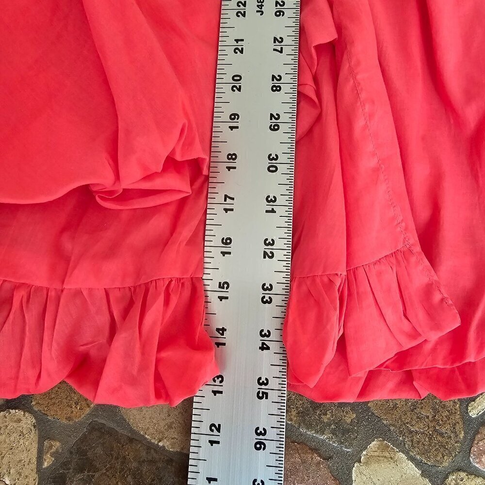 Vasna Paradise Pink Coral Sleeveless Wrap Dress - 100% Cotton - Size Small - Picture 12 of 13